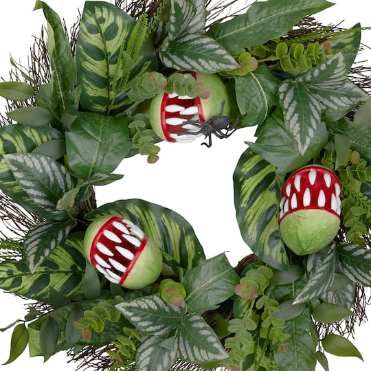 24" Venus Flytrap & Spider Wreath by Ashland®